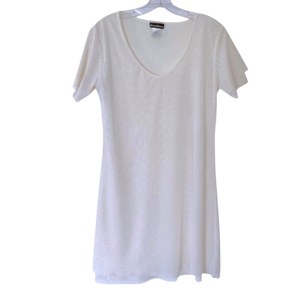 Tommy Bahama White Stretch Nylon Swim Cover Up Slip Dress Medium